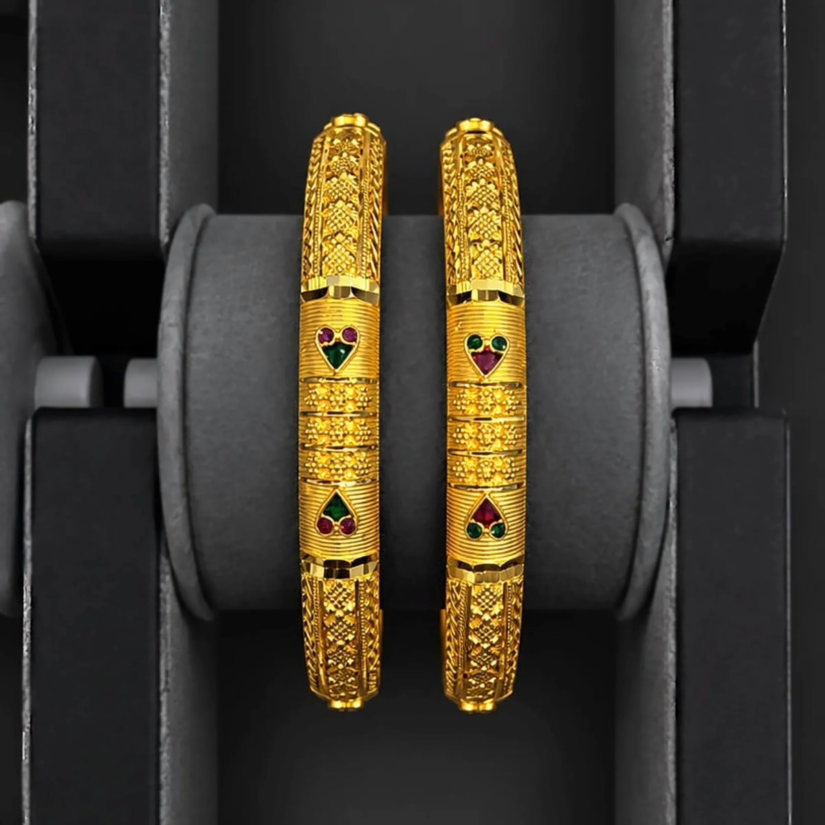 bangles-enamel-heart-pair