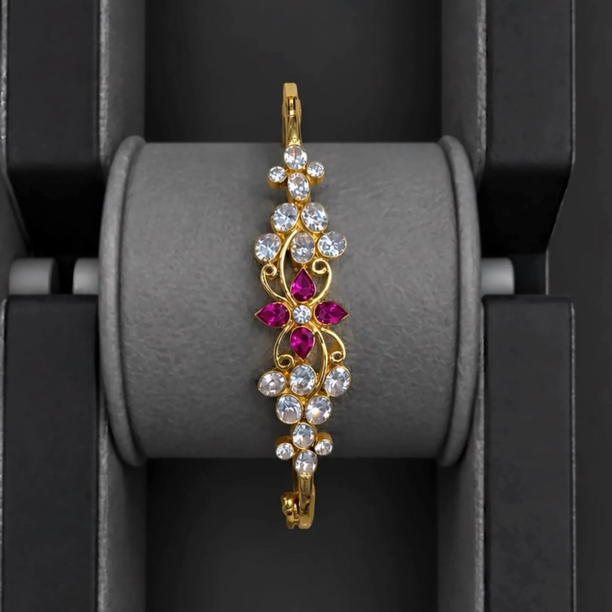 bangle-cz-ruby-floral-single