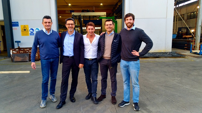 Andrea Cazzolla (AD Casta srl) e il Team Opta