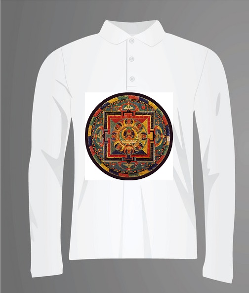 Buddhist T-shirt Full Sleeves Collared 
