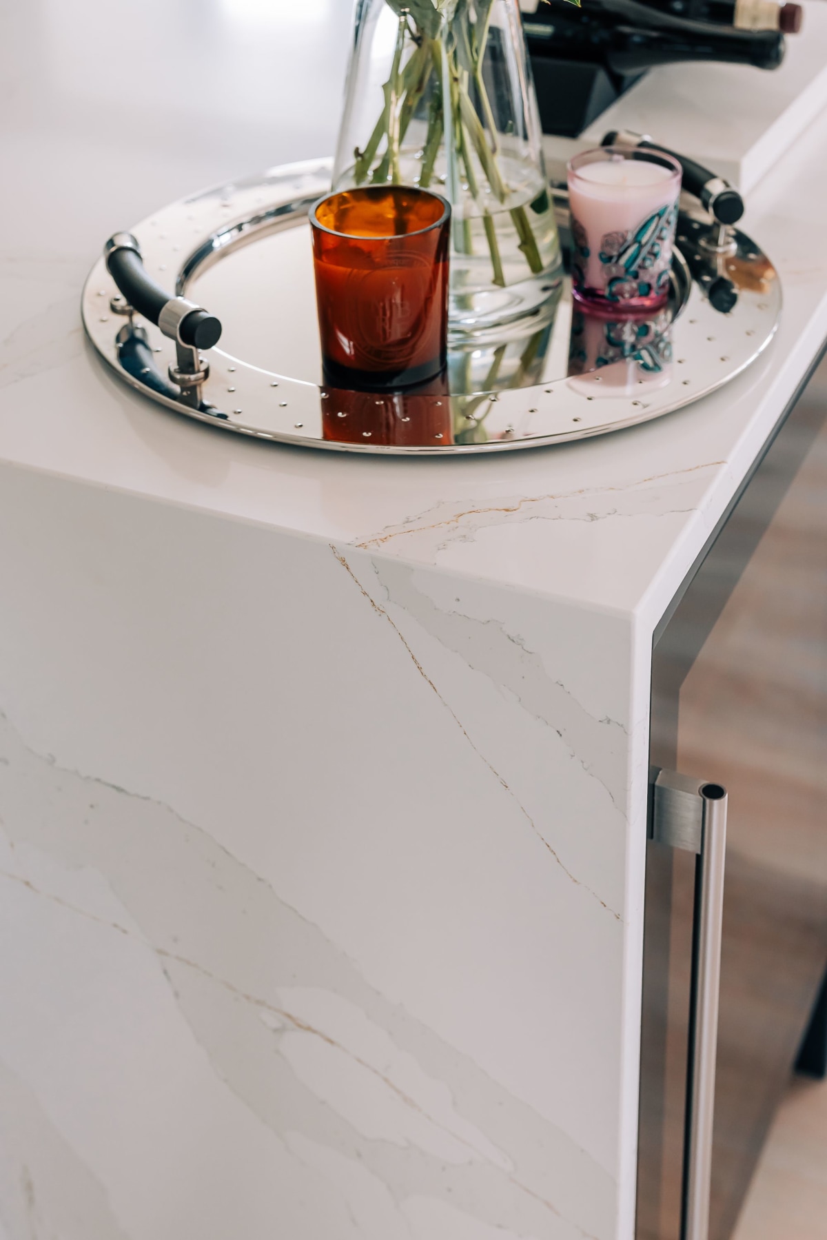 A Quartz Worktop waterfall