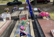 grave with flag