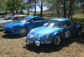 An original 19702 Alpine A110, and its brand new grandson, the new all-aluminium 2018 A110.