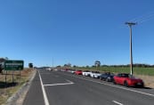 Thirteen MX-5s and one Renault