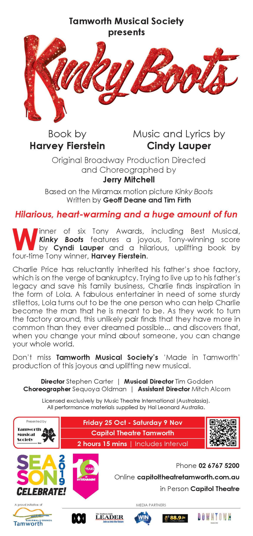 Kinky Boots Flyer BAck