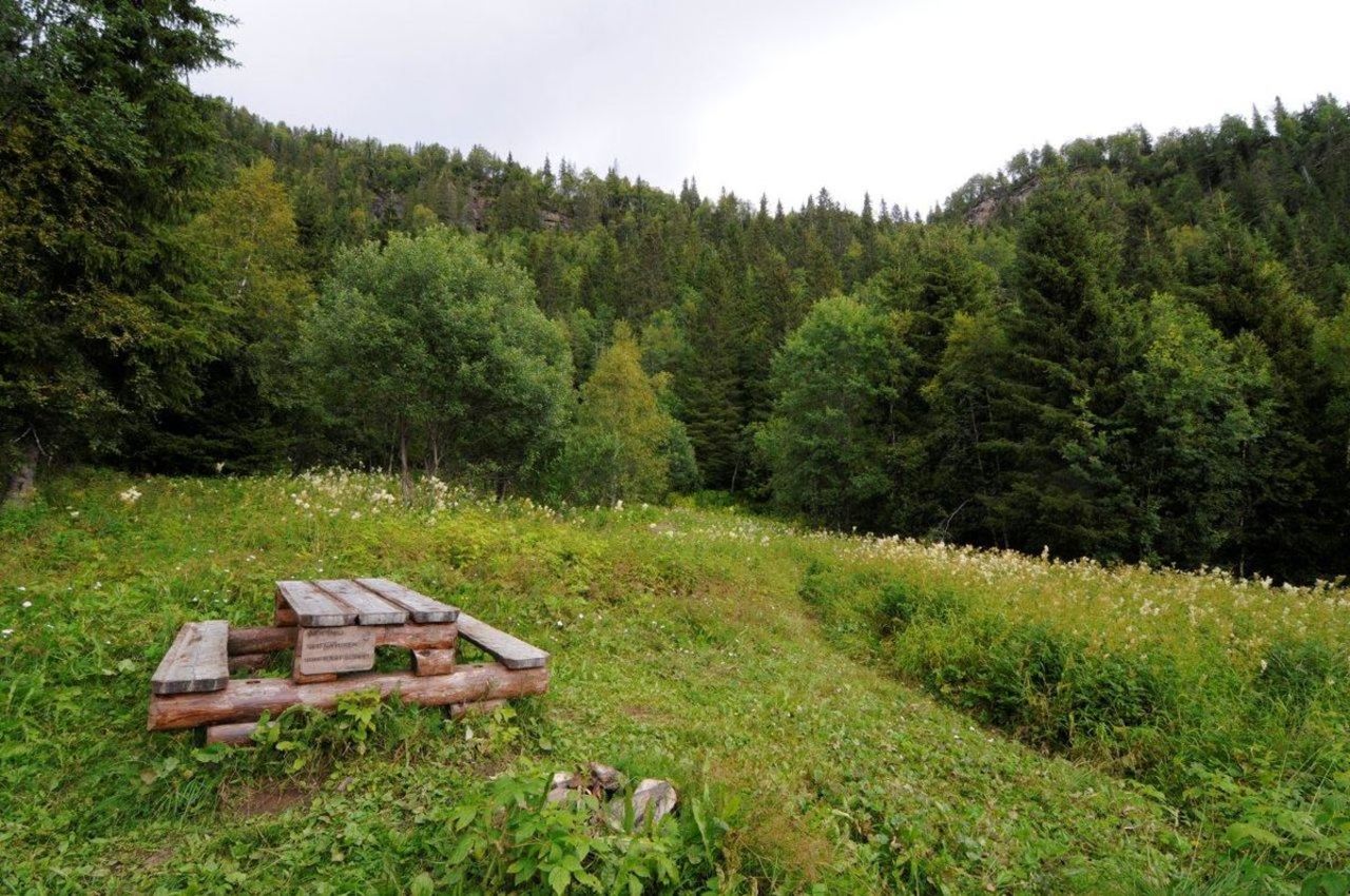 Øverst på Varmosletta så går stien videre opp Skaret