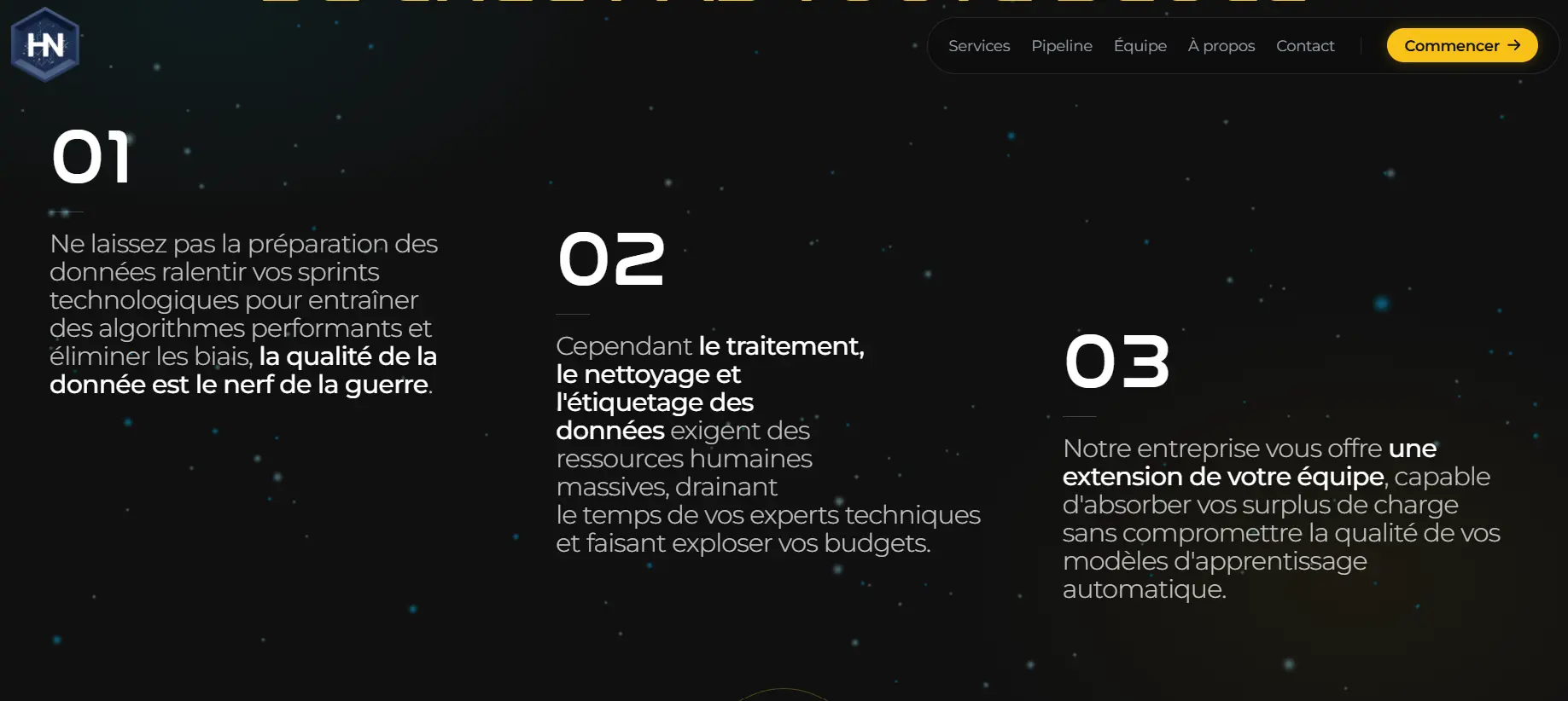 Section defi du site heaven network