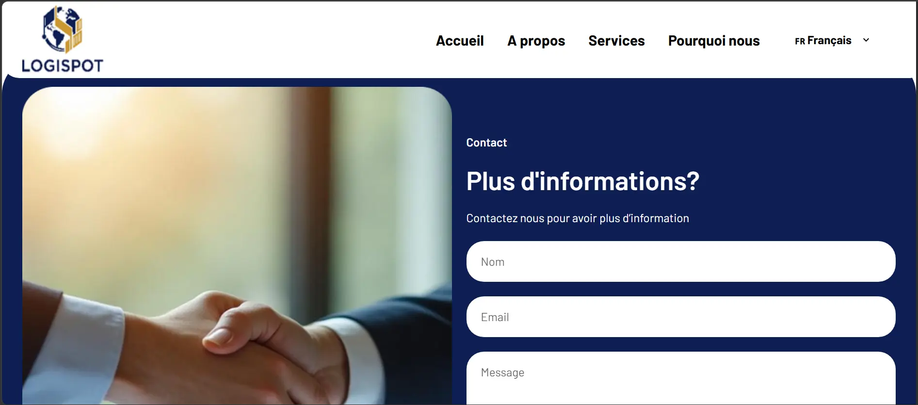 Formulaire de contact LOGISPOT