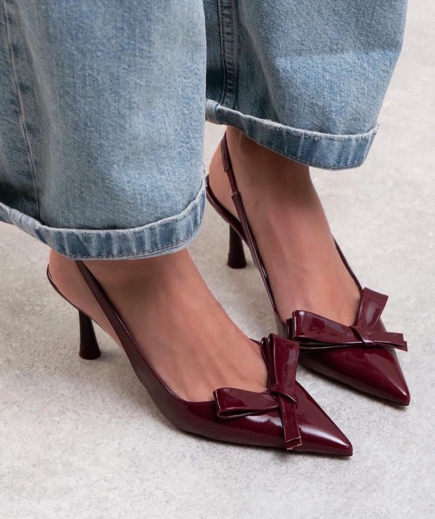Escarpin Coquette / Talon Bordo