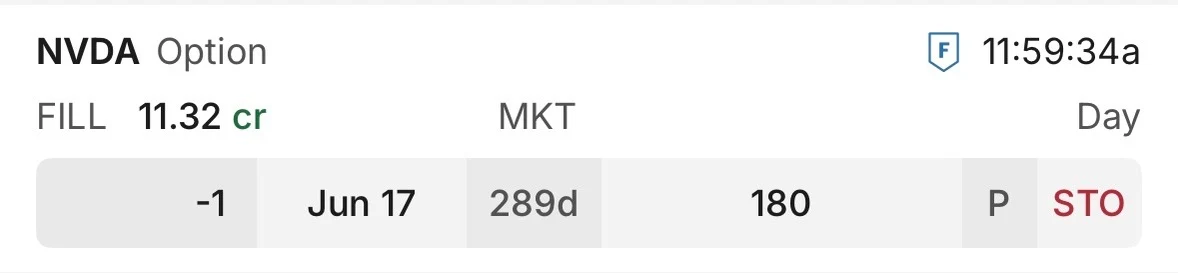 Screenshot attached to this trade