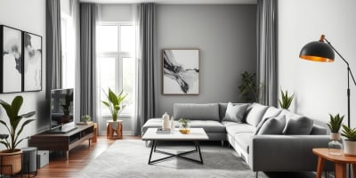 Stunning Grey: Modern Living Room Ideas