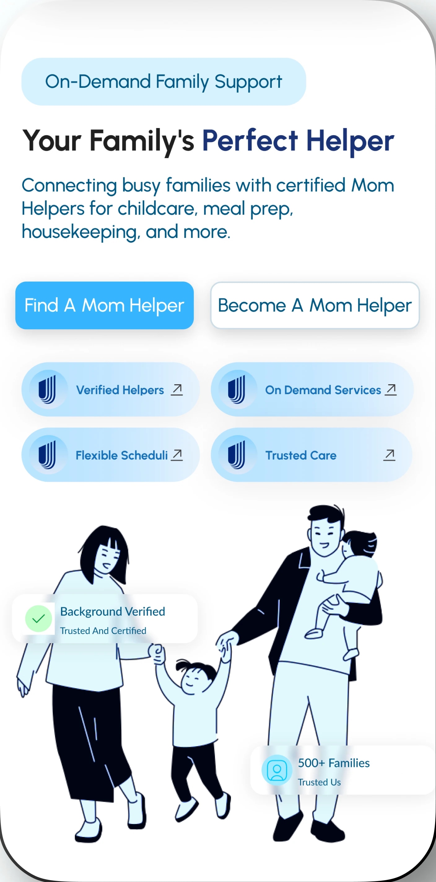 Poppynz home screen on mobile