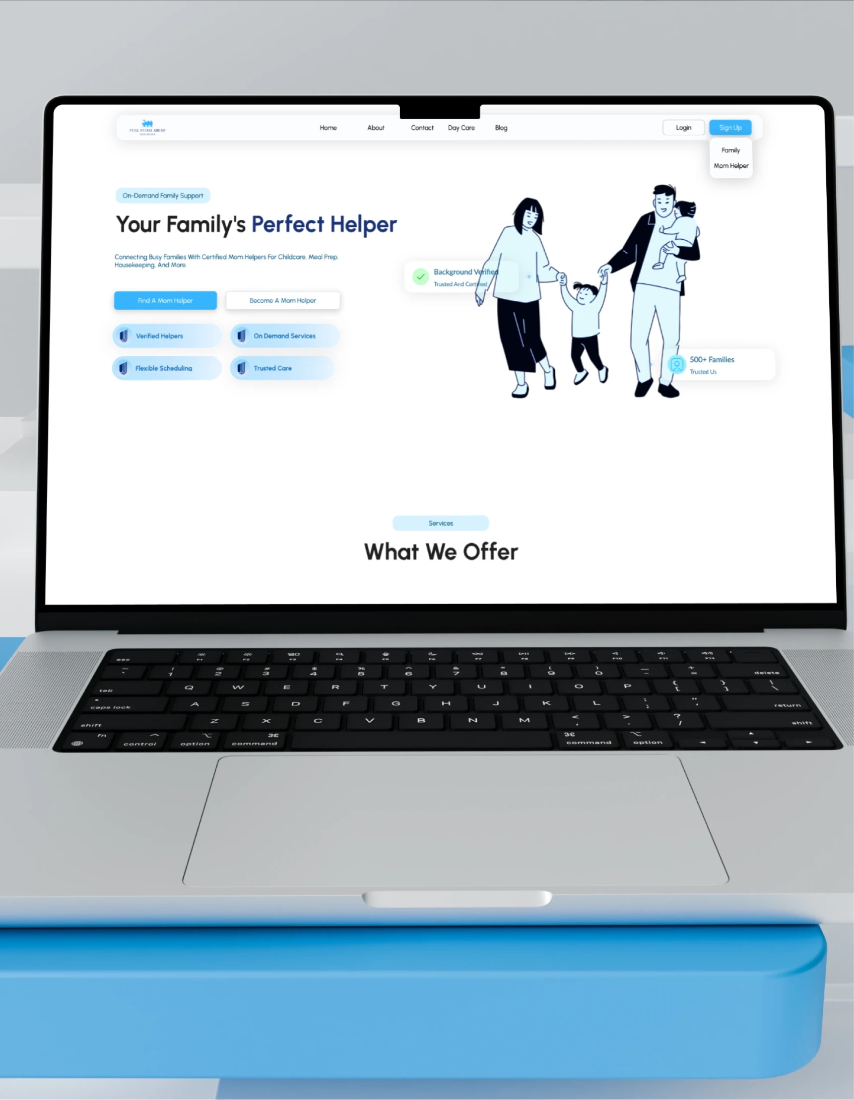 Poppynz home page on a laptop