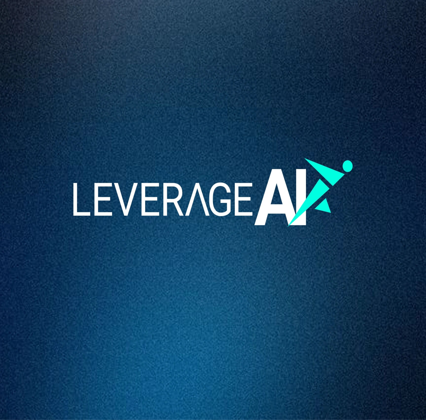 Leverage AI logo on a deep blue ground