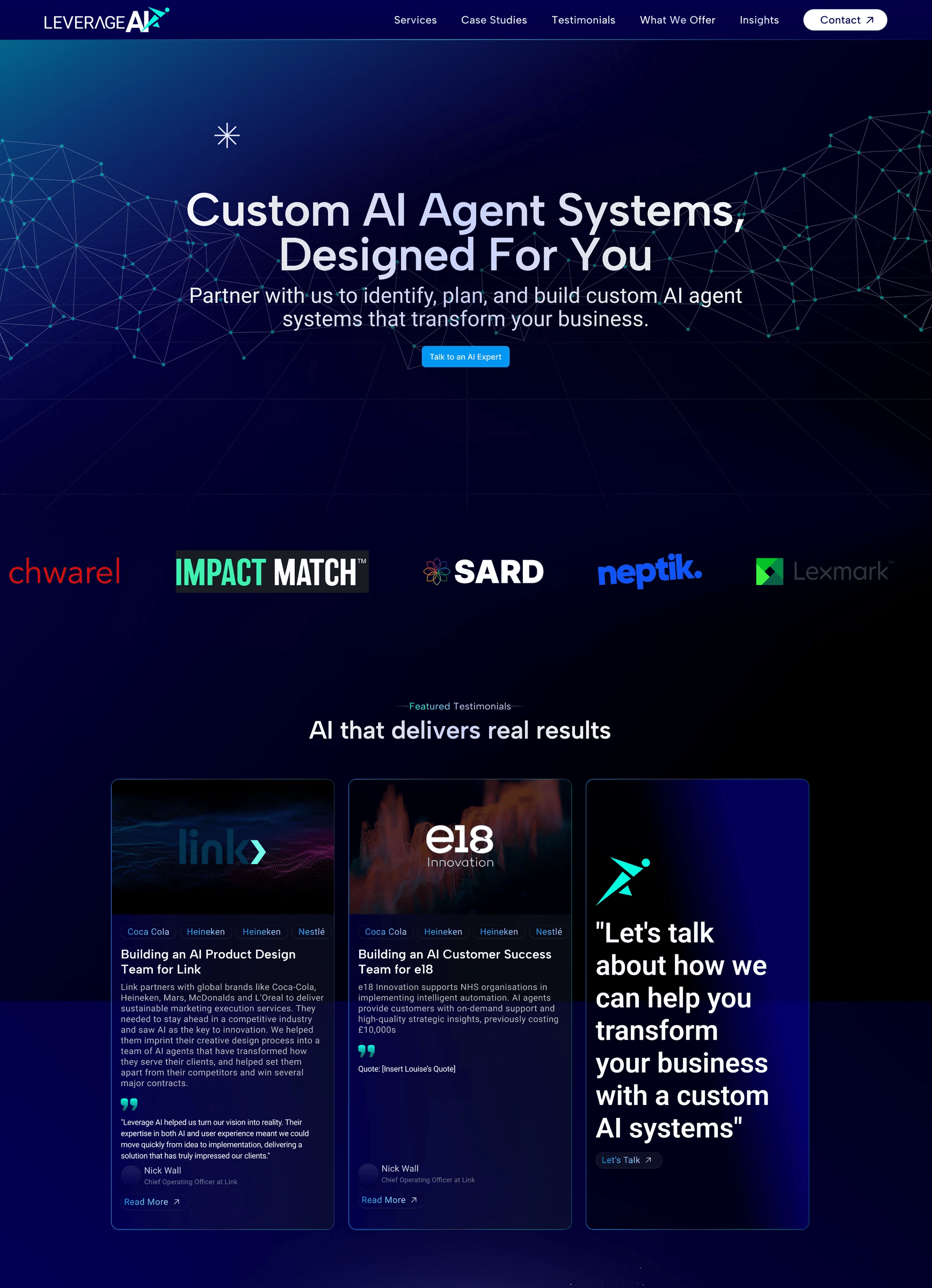 Problem-led Home screens