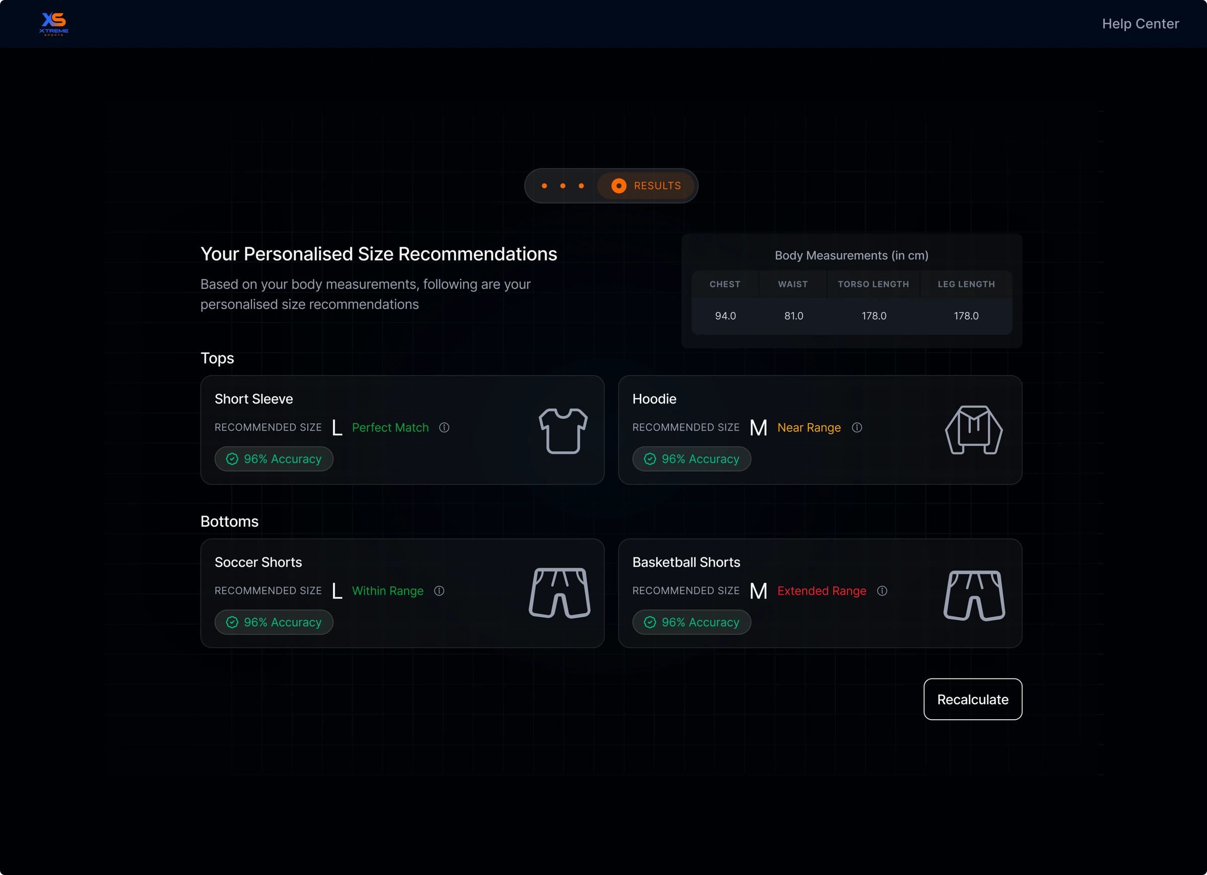 Clear Results screens