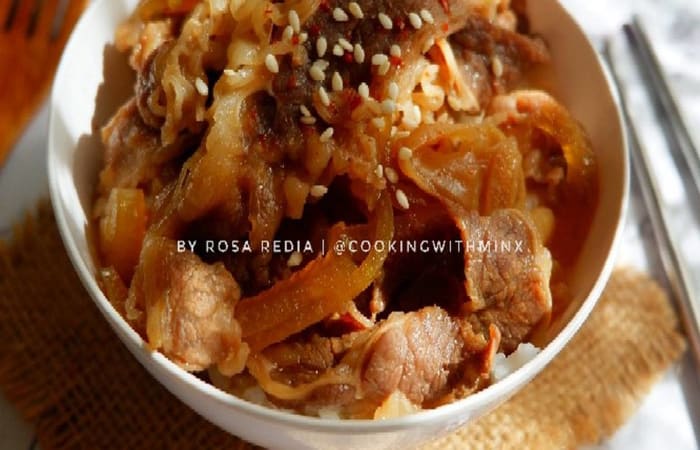 Resep Gyudon beef Bowl Ala Yoshinoya Paling Mudah dan Enak