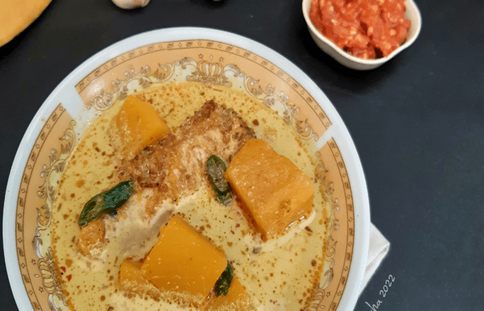 Resep gangan Labu Besantan Jukut Salaiikan Asap Khas Kutai Dengan Bahan Sederhana