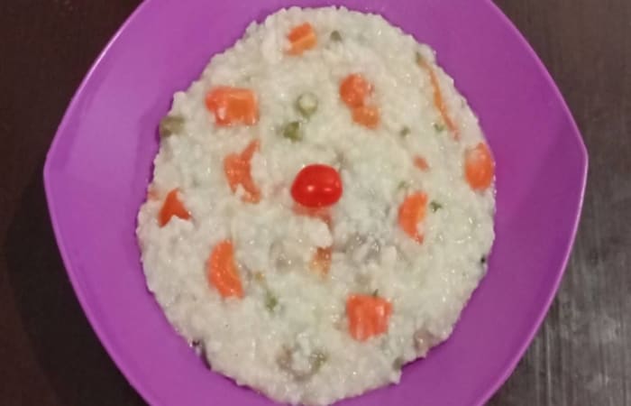 Resep  Bubur Kaldu Sapi Dan Sayur Mudah dan Praktis Dihidangkan