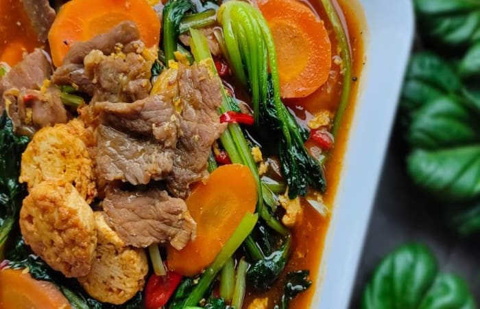 Resep Cah Tatsoi Daging Rasanya Maknyus