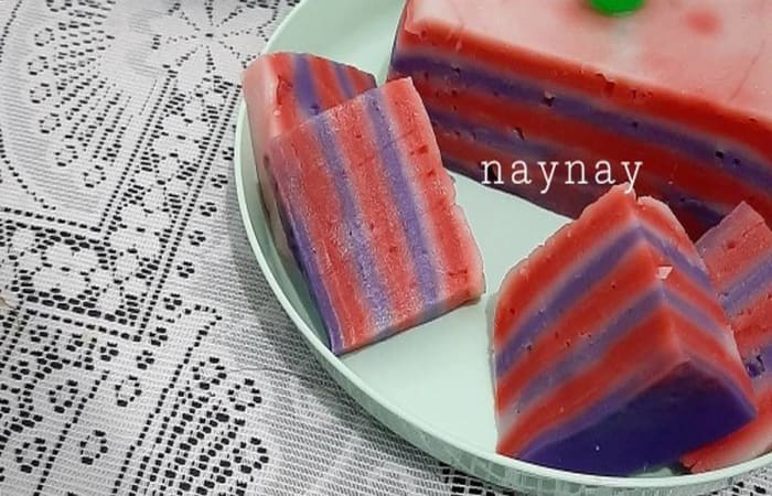 Resep Kue Lapis Beras amp Tepung Mocaf Varian Rasa Red Velvet Dan Taro Dijamin Nikmat dan Mudah