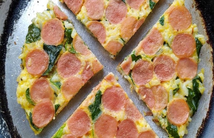 Resep Pizza Nasi Bayam Sosis Rasanya Maknyus