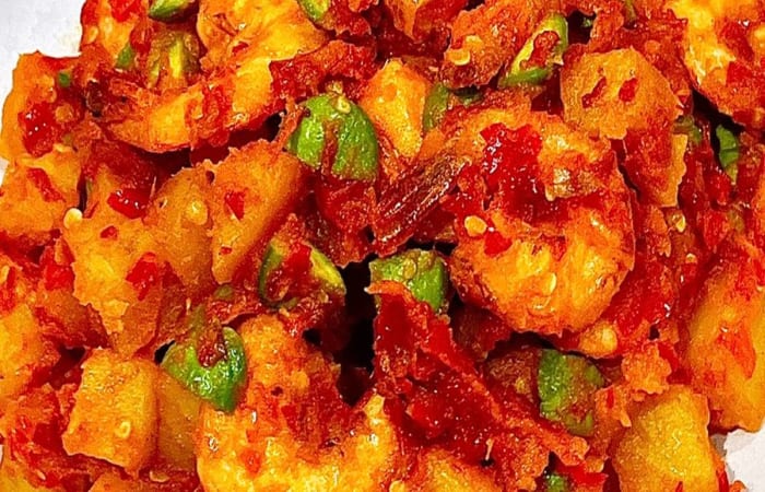 Resep Balado Kentang Udang Pete A La Rm Padang  Rasanya Maknyus