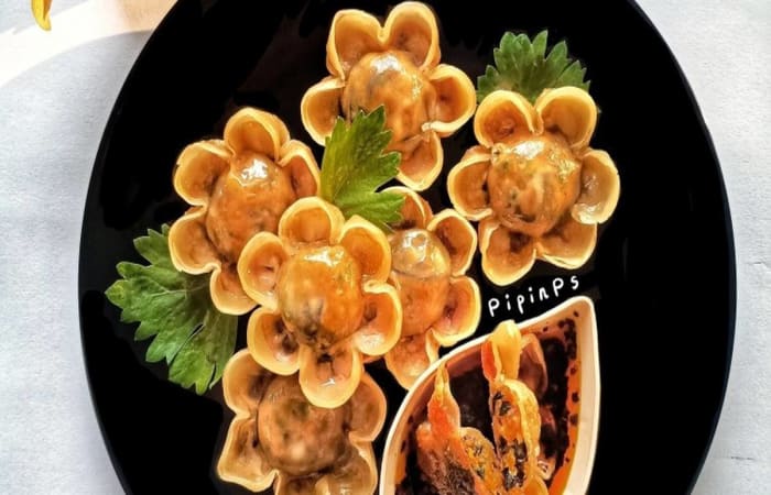 Resep Flower Gyoza Ekonomis Tahu Telur Jamur Wortel Daun Bawang Dijamin Nikmat dan Mudah