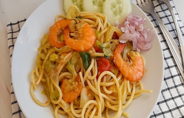 Resep Mie Aceh Udang (spaghetti) Paling Praktis dan Simple