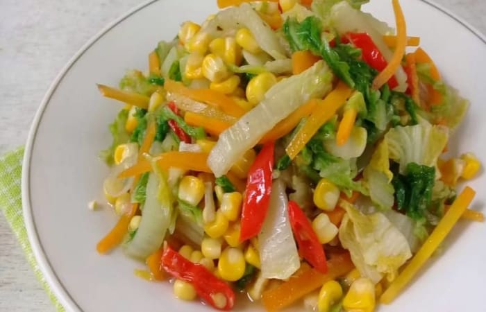 Resep Tumis Jagung Sawi Putih Paling Praktis dan Simple
