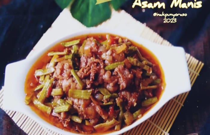 Resep Beef Slice Kacang Panjang Asam Manis Paling Mudah dan Enak