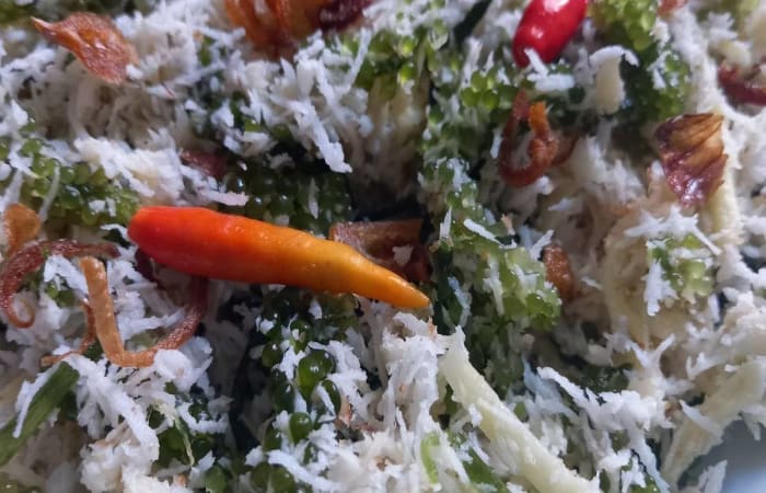 Resep Lawa Lawi Lawi (urap Anggur Laut) Paling Praktis dan Simple