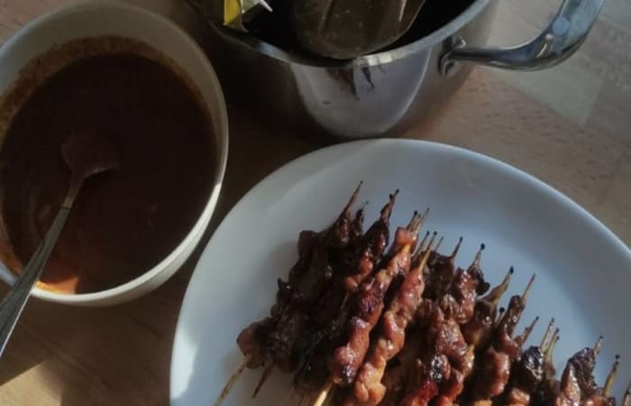 Resep Sate Ayam Madura (pan Grill + Pasta Kacang) Paling Praktis dan Simple
