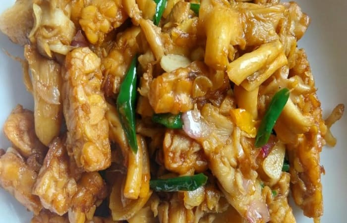 Resep Tempe Jamur Oseng Lombok Ijo Favorit Bunda