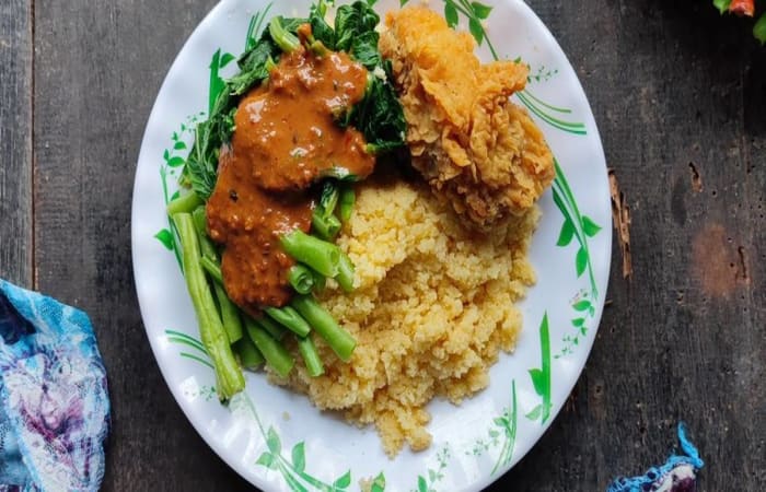 Resep Pecel Nasi Jagung Kukus Paling Praktis dan Simple