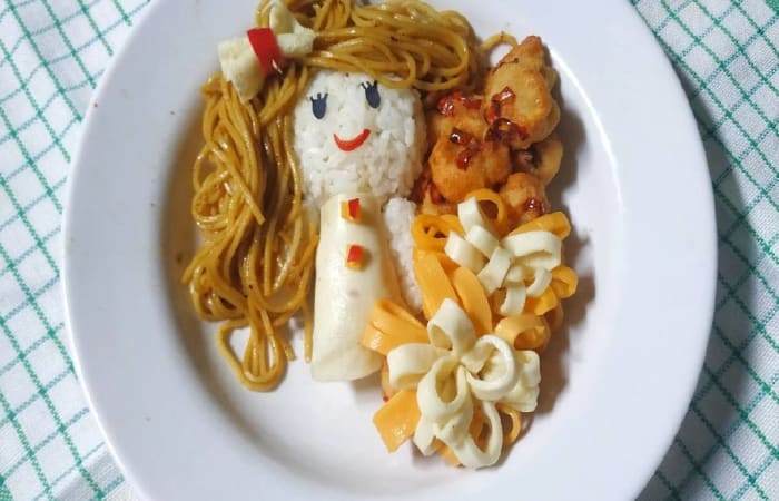 Resep Kyaraben Mie Goreng Pasta Mudah dan Praktis Dihidangkan