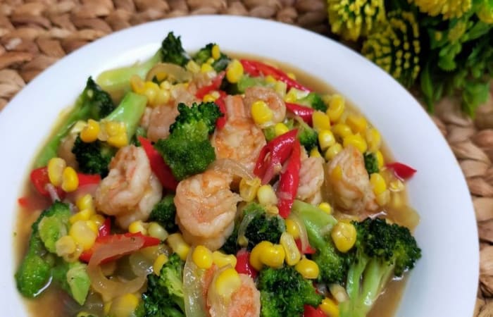 Resep Brokoli Udang Jagung Saos Tiram Rasanya Maknyus