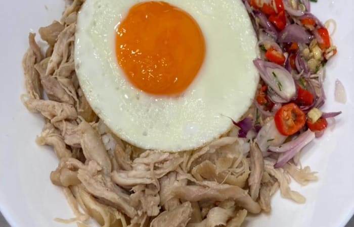 Resep Nasi Ayam Suwir Sambal Matah (air Fryer) Paling Praktis dan Simple