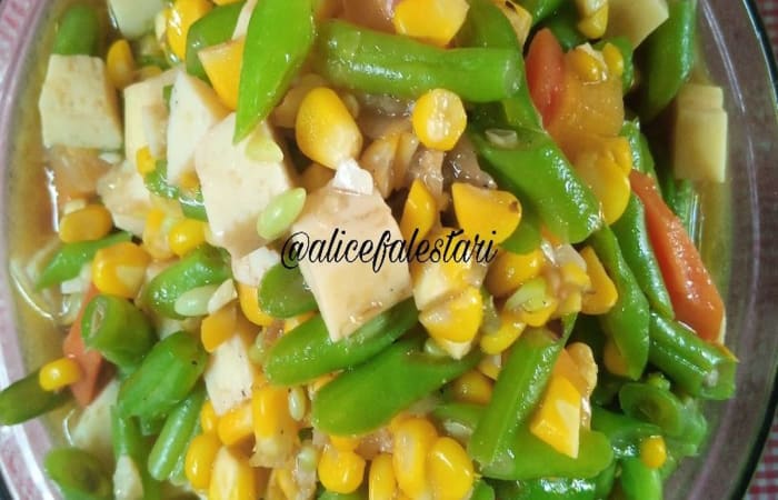 Resep Tumis Pelangi (buncis,jagung,wortel + Putih Telur) Favorit Bunda