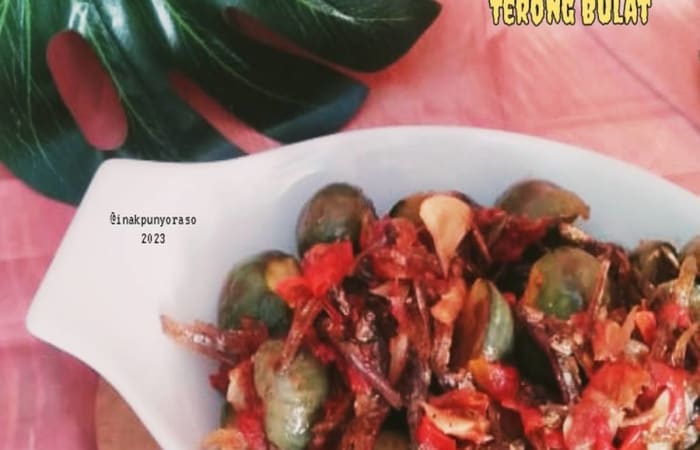 Resep Sambal Teri Terong Bulat Bumbu Iris Rasanya Maknyus