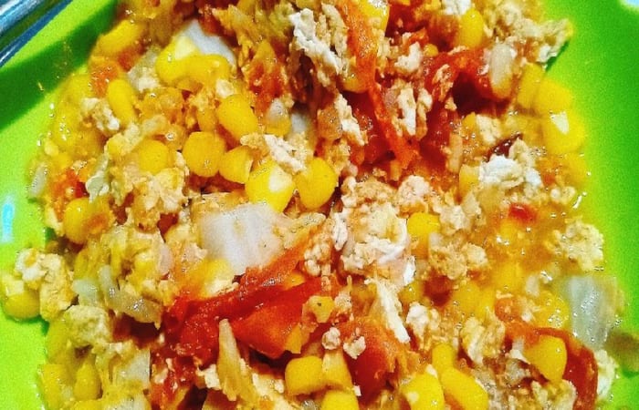 Resep Tumis Jagung, Telur, Tomat, Sawi Putih Rasanya Maknyus