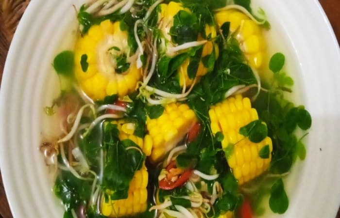 Resep Sayur Bening Daun Kelor Jagung Manis,toge Dijamin Nikmat dan Mudah