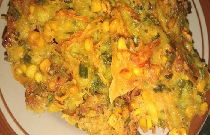 Resep Bakwan Sayur (daun Melinjo + Jagung+ Wortel) Dengan Bahan Sederhana