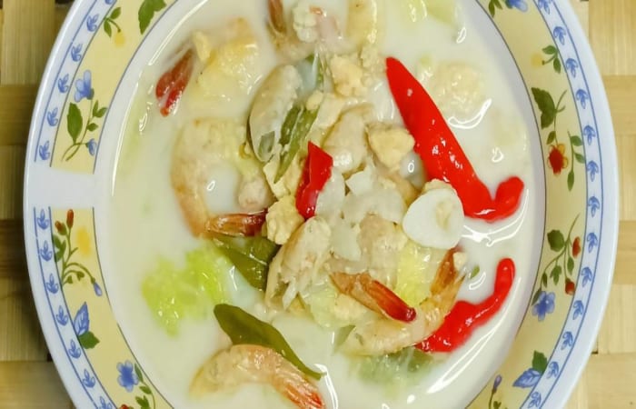 Resep 605 Udang Telor Asin Sawi Putih Kuah Creamy Paling Praktis dan Simple