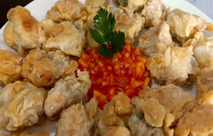 Resep Fish Popcorn With Mango Dips And Sour Sweet Sauce Rasanya Maknyus