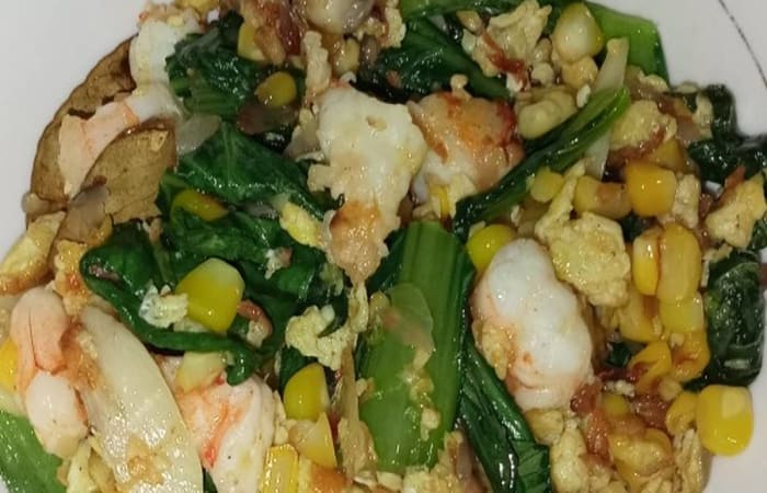 Resep Tumis Sagudang ~sawi Jagung Udang~ Mudah dan Praktis Dihidangkan