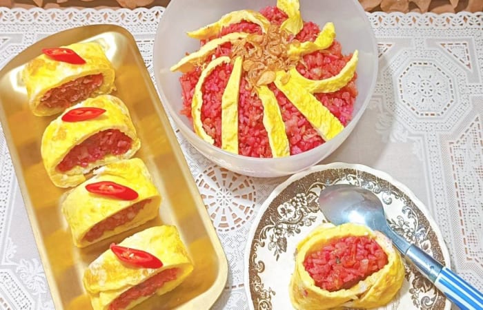 Resep Nasi Goreng Buah Naga Gulung Favorit Bunda