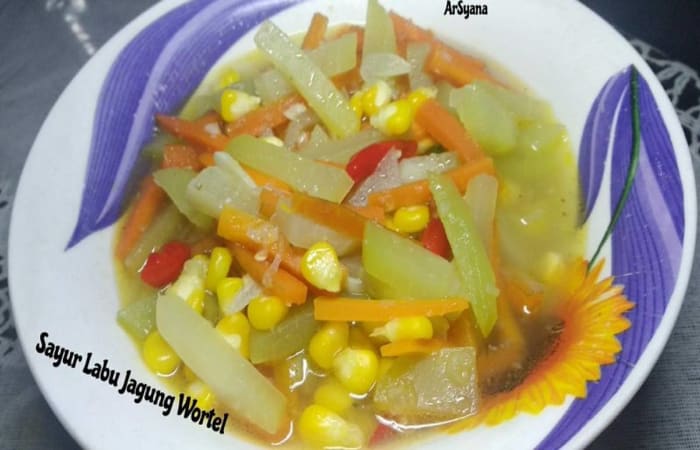 Resep Sayur Lajatel (labu Air, Jagung &amp Wortel) Dijamin Nikmat dan Mudah