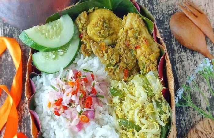 Resep Nasi Besek Ayam Betutu Rasanya Maknyus