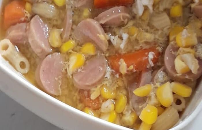 Resep Soup Makaroni Jagung Sosis Mudah dan Praktis Dihidangkan